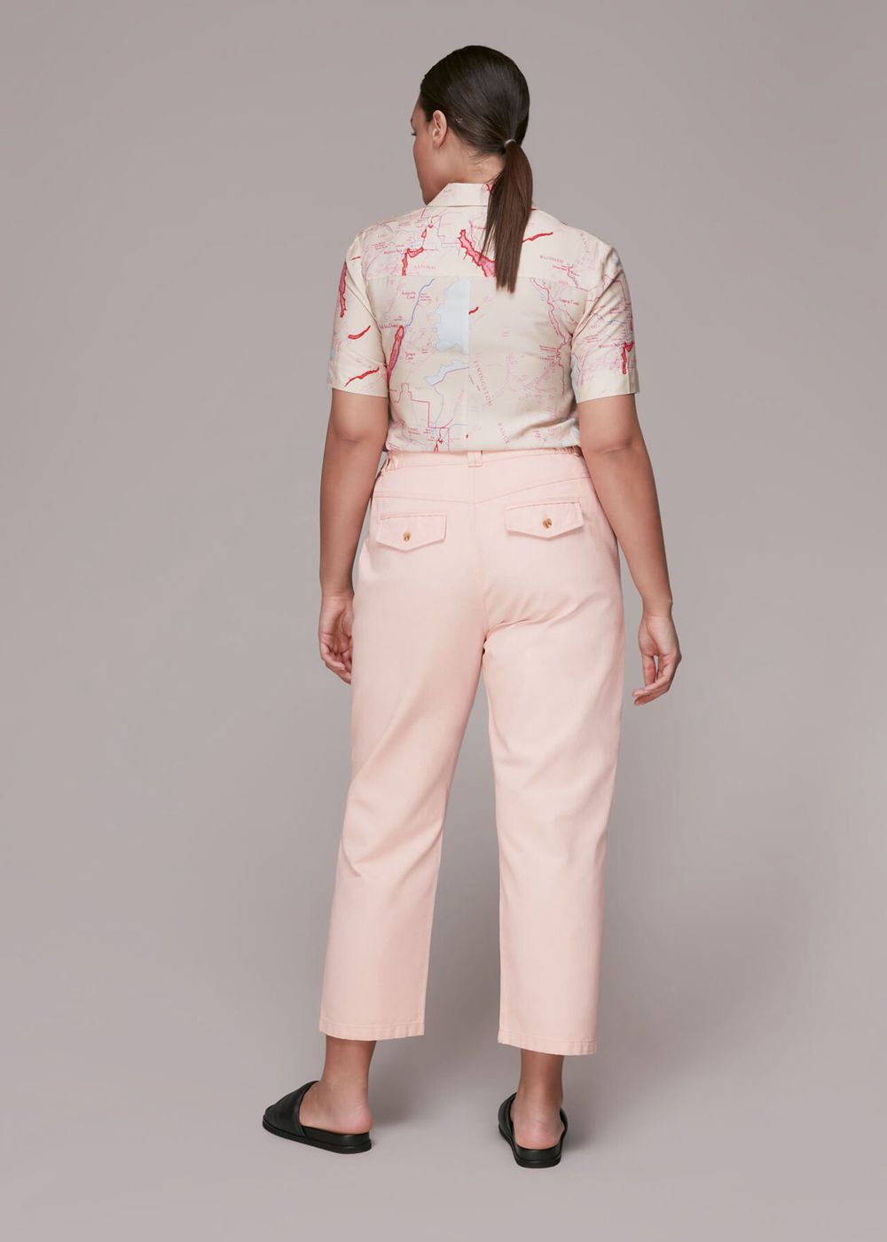 Whistles Elasticated Waist Pants Pink | US-47519HMYF