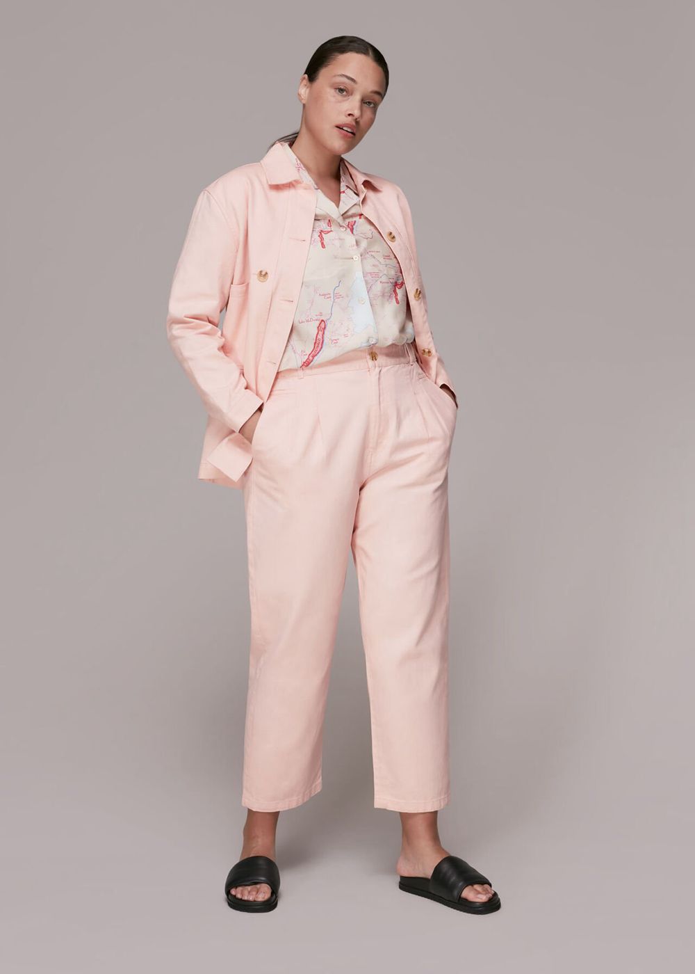 Whistles Elasticated Waist Pants Pink | US-47519HMYF