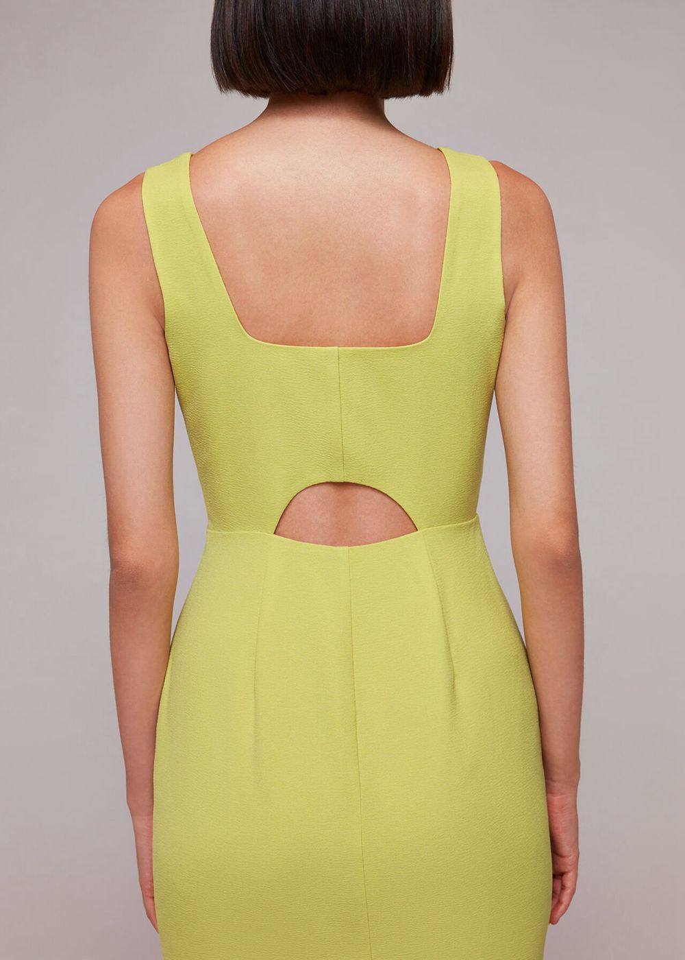 Whistles Elenor Square Neck Midi Dress Light Green | US-78302DYKI