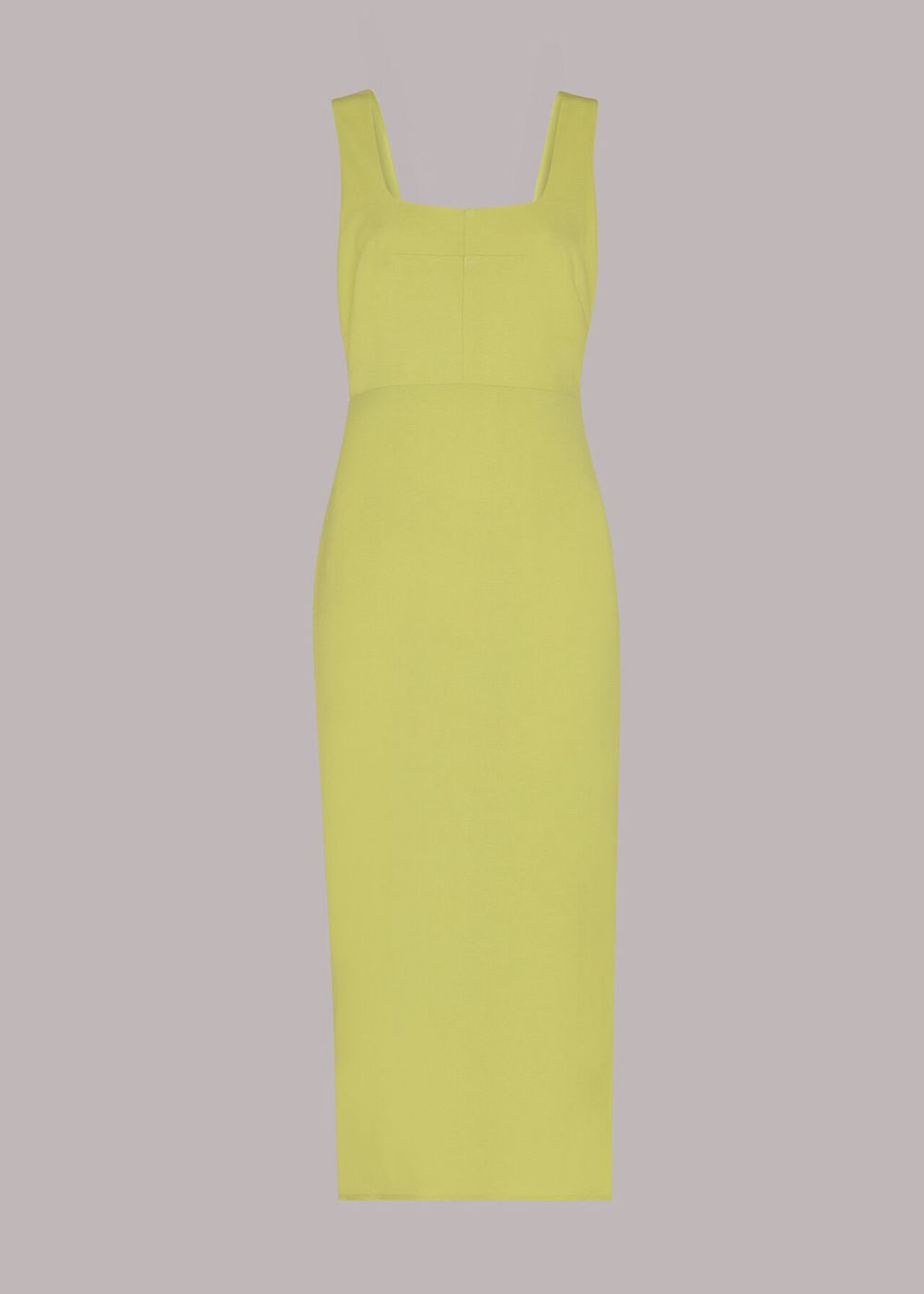 Whistles Elenor Square Neck Midi Dress Light Green | US-78302DYKI