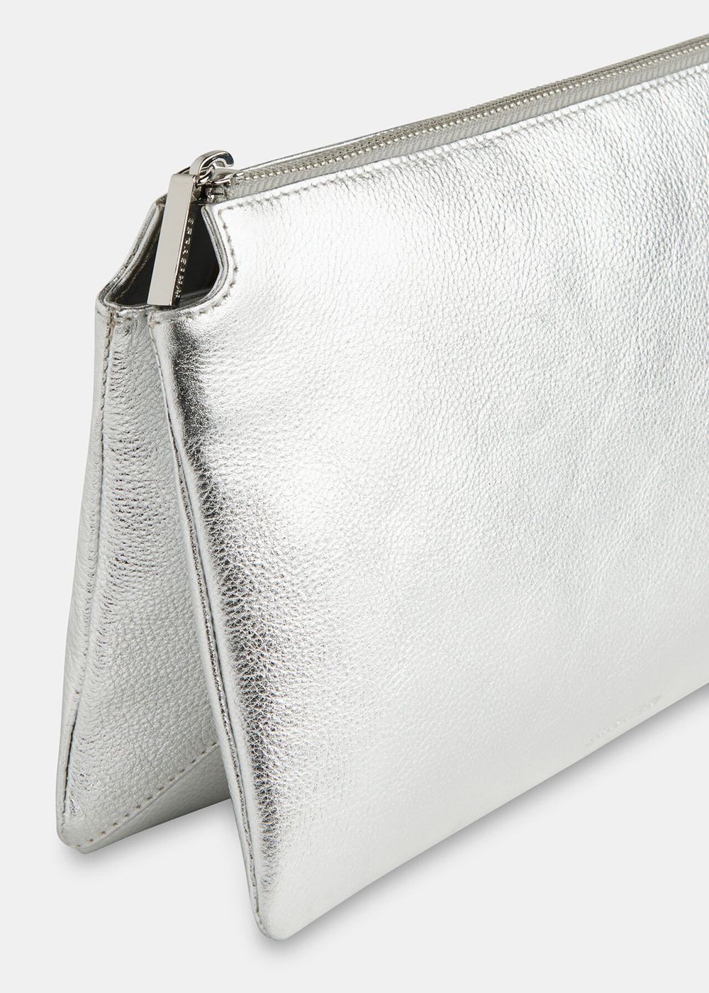 Whistles Elita Double Pouch Clutch Bags Silver | US-36950AFSJ