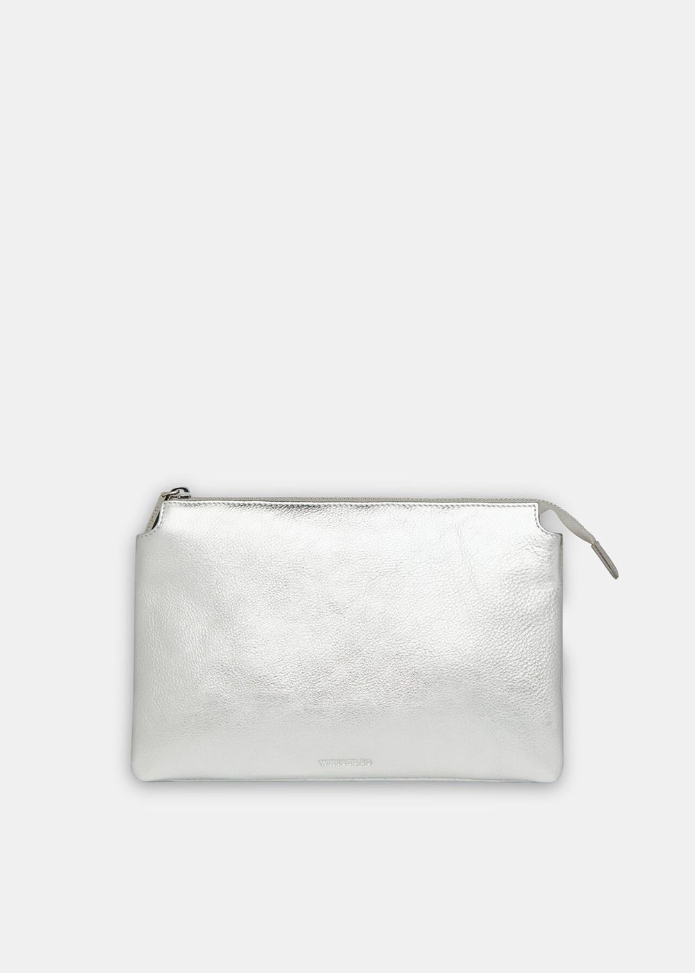 Whistles Elita Double Pouch Clutch Bags Silver | US-36950AFSJ