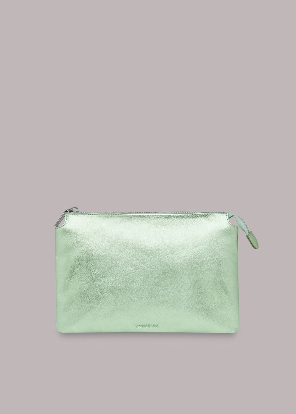 Whistles Elita Double Pouch Clutch Bags Green | US-19207XVHL