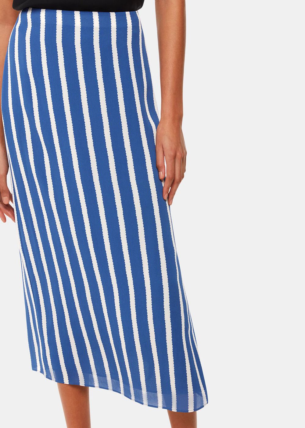 Whistles Eliza Stripe Printed Skirts Blue / Multicolor | US-27035DCGN