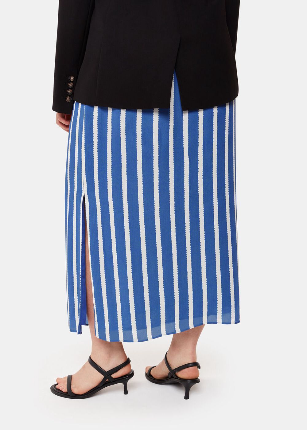 Whistles Eliza Stripe Printed Skirts Blue / Multicolor | US-27035DCGN