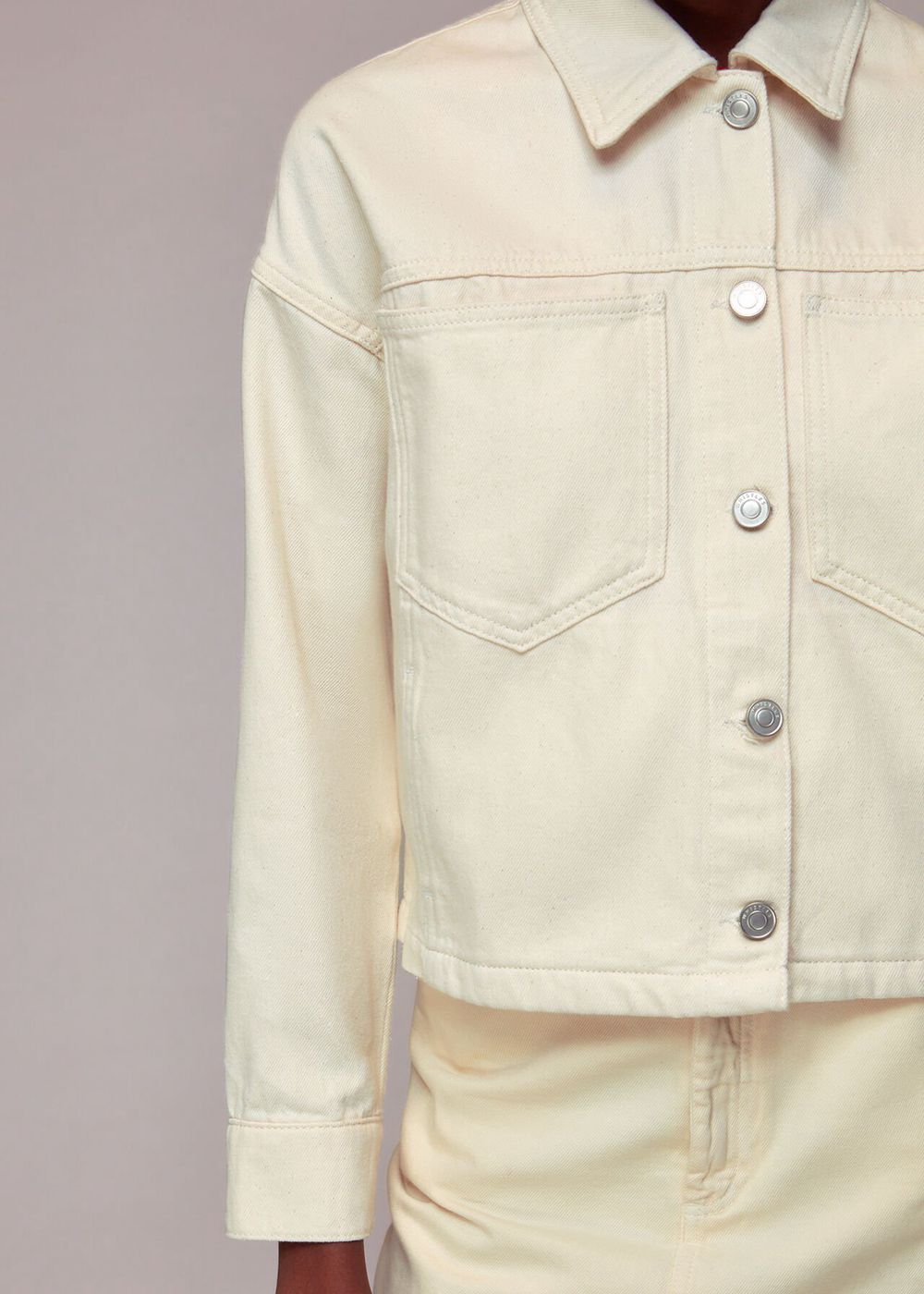 Whistles Ella Denim Jacket Beige | US-17580TYQA