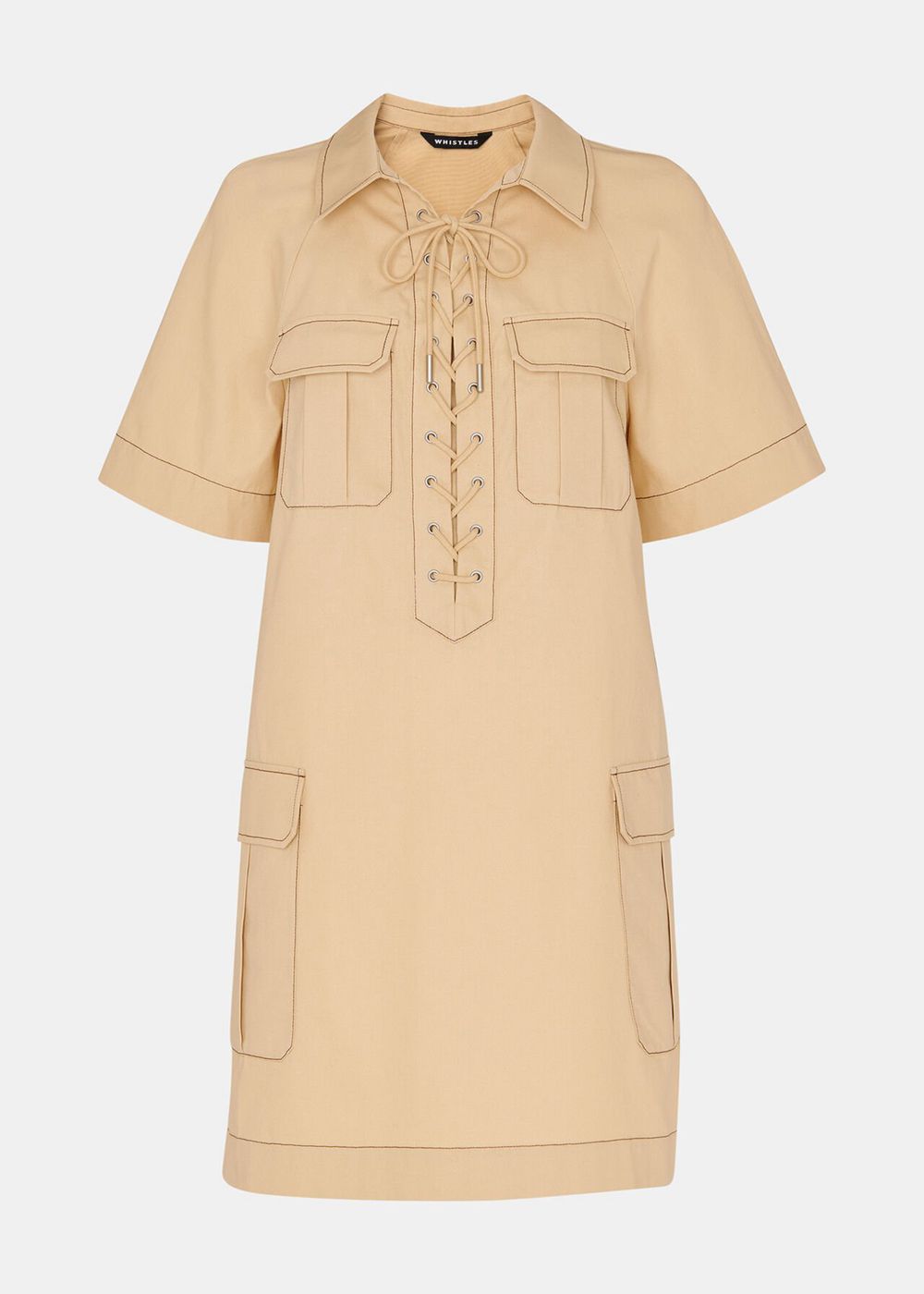 Whistles Ella Safari Dress Beige | US-79105EFXP