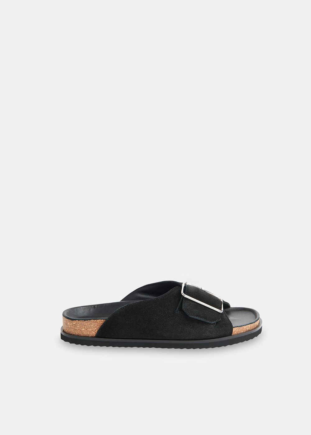 Whistles Ellery Buckle Slides Black | US-18072BDQH