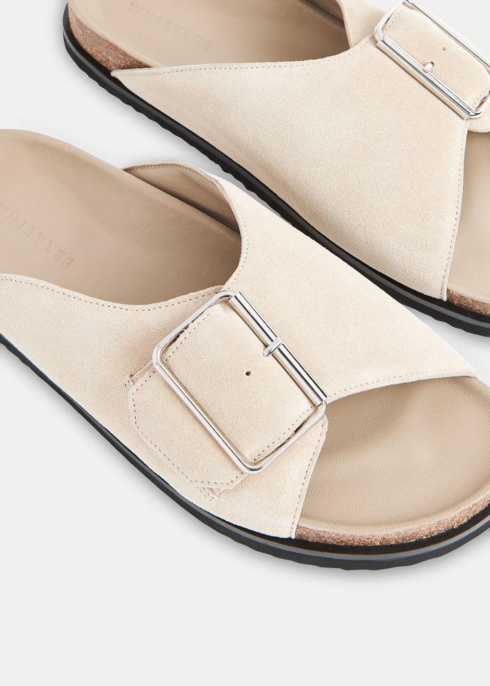 Whistles Ellery Buckle Slides Neutral | US-14937QBZT