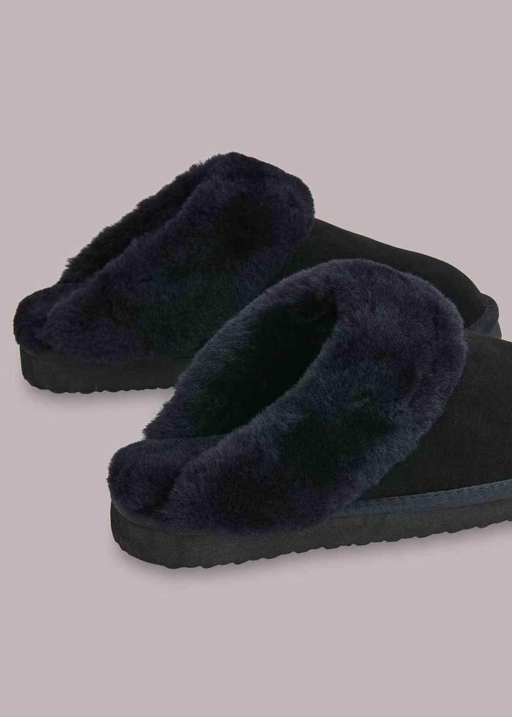 Whistles Emilia Cuff Slippers Black | US-28017LVEJ