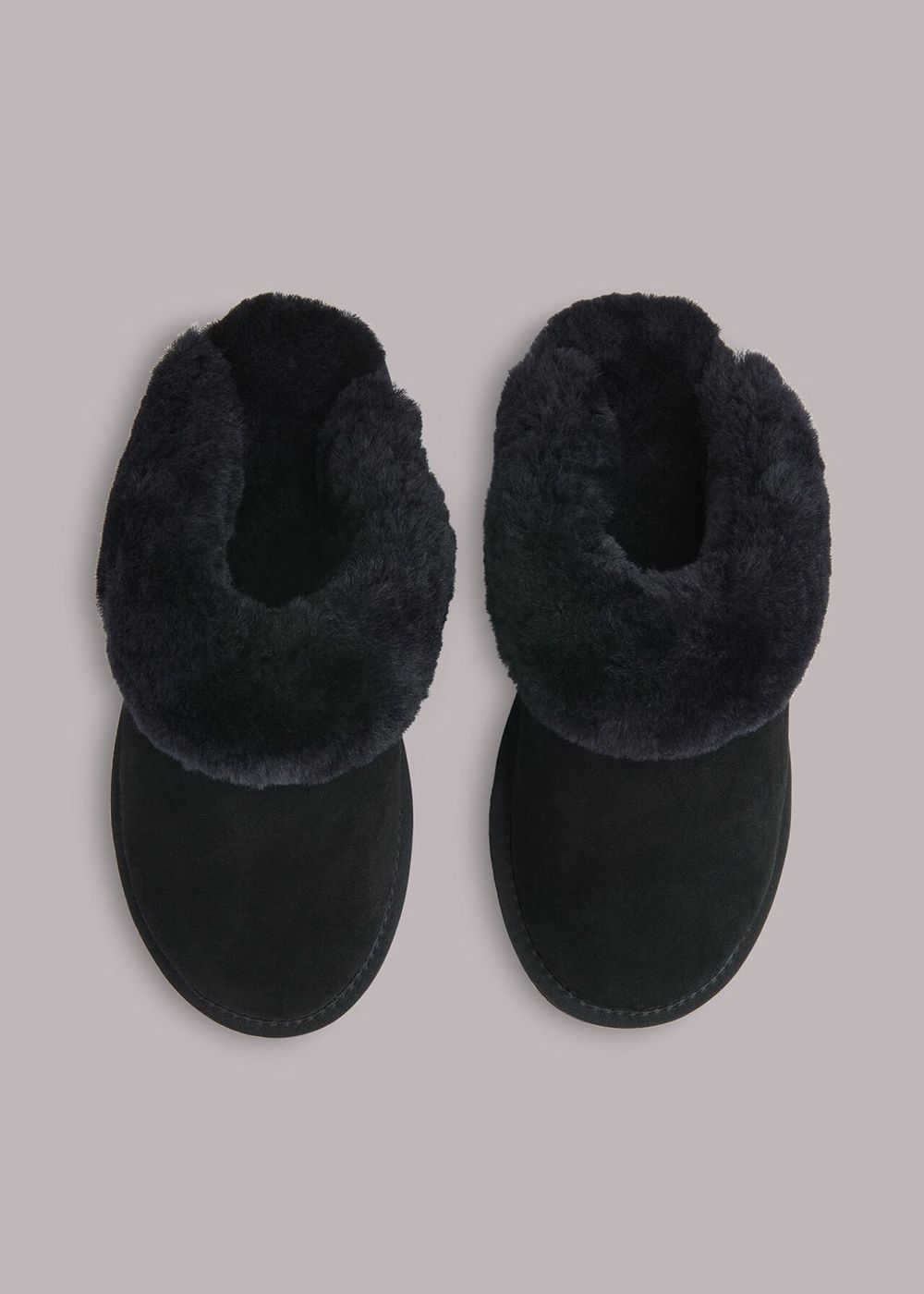 Whistles Emilia Cuff Slippers Black | US-28017LVEJ