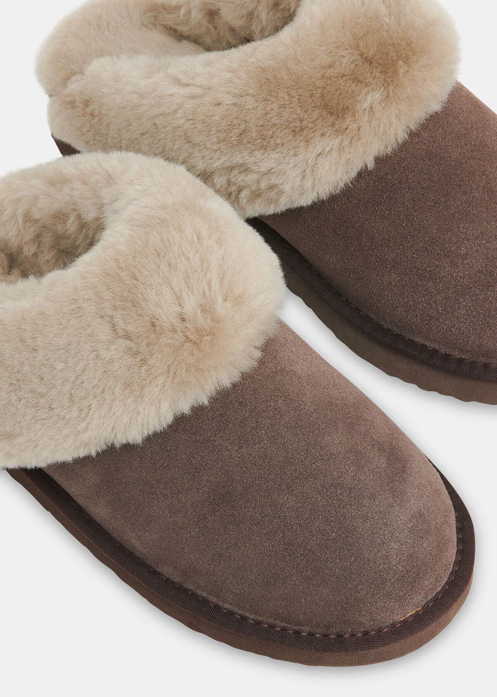 Whistles Emilia Cuff Slippers Grey Brown | US-17946OPDF