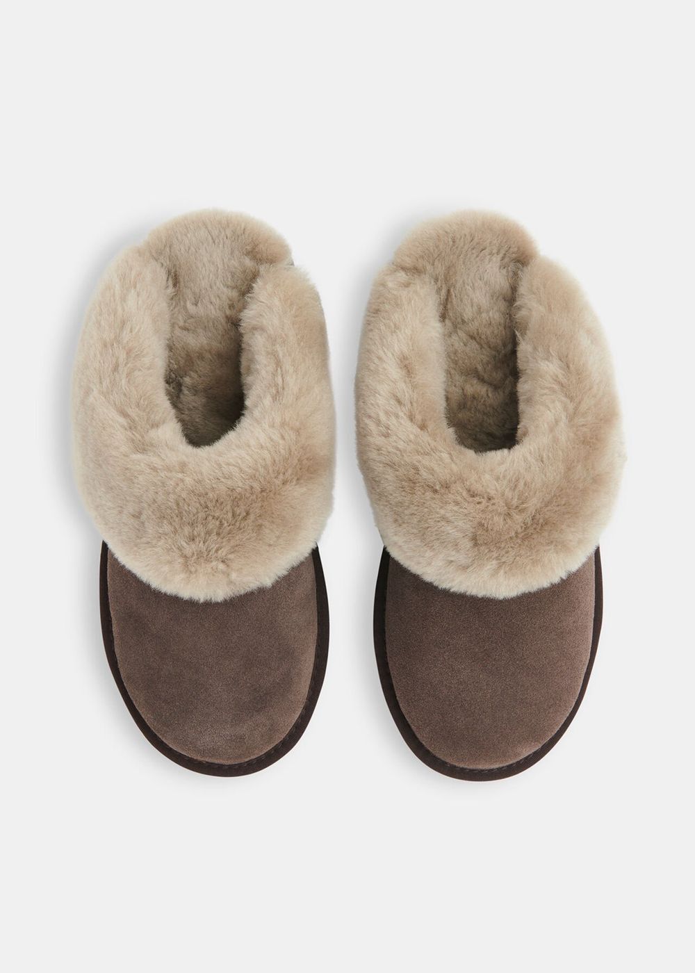 Whistles Emilia Cuff Slippers Grey Brown | US-17946OPDF