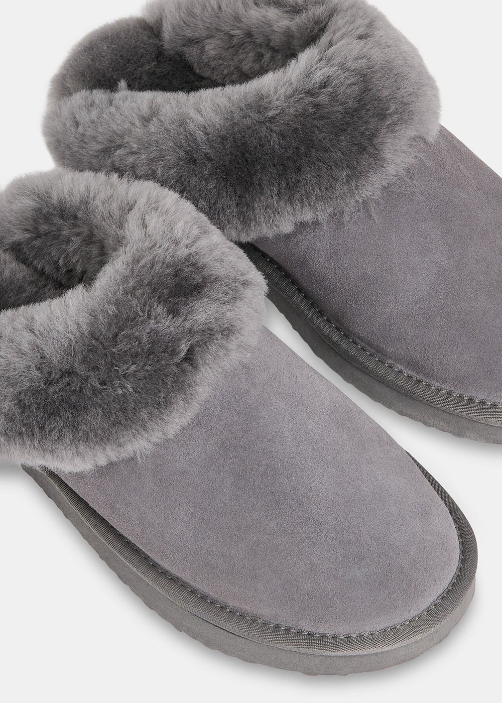 Whistles Emilia Cuff Slippers Grey | US-70425LKCY