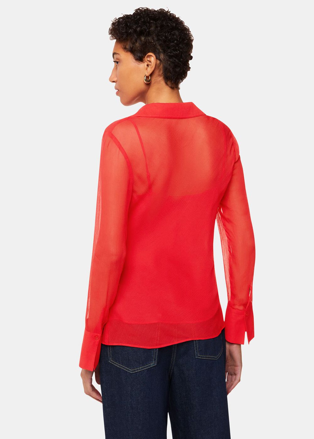 Whistles Emilia Twist Front Blouse Red | US-67025WTJG