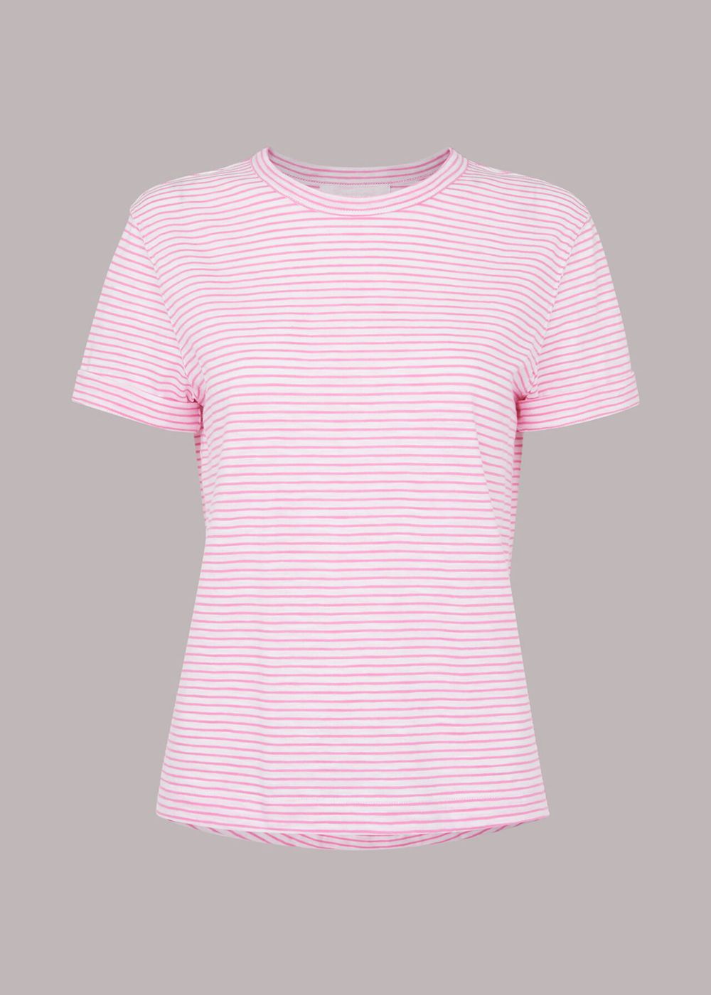 Whistles Emily Ultimate Stripe T-Shirt Pink / Multicolor | US-30927GLEW