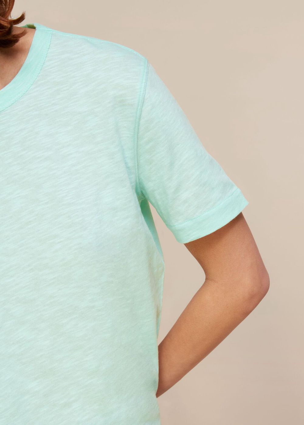 Whistles Emily Ultimate T-Shirt Mint | US-32071CYNQ