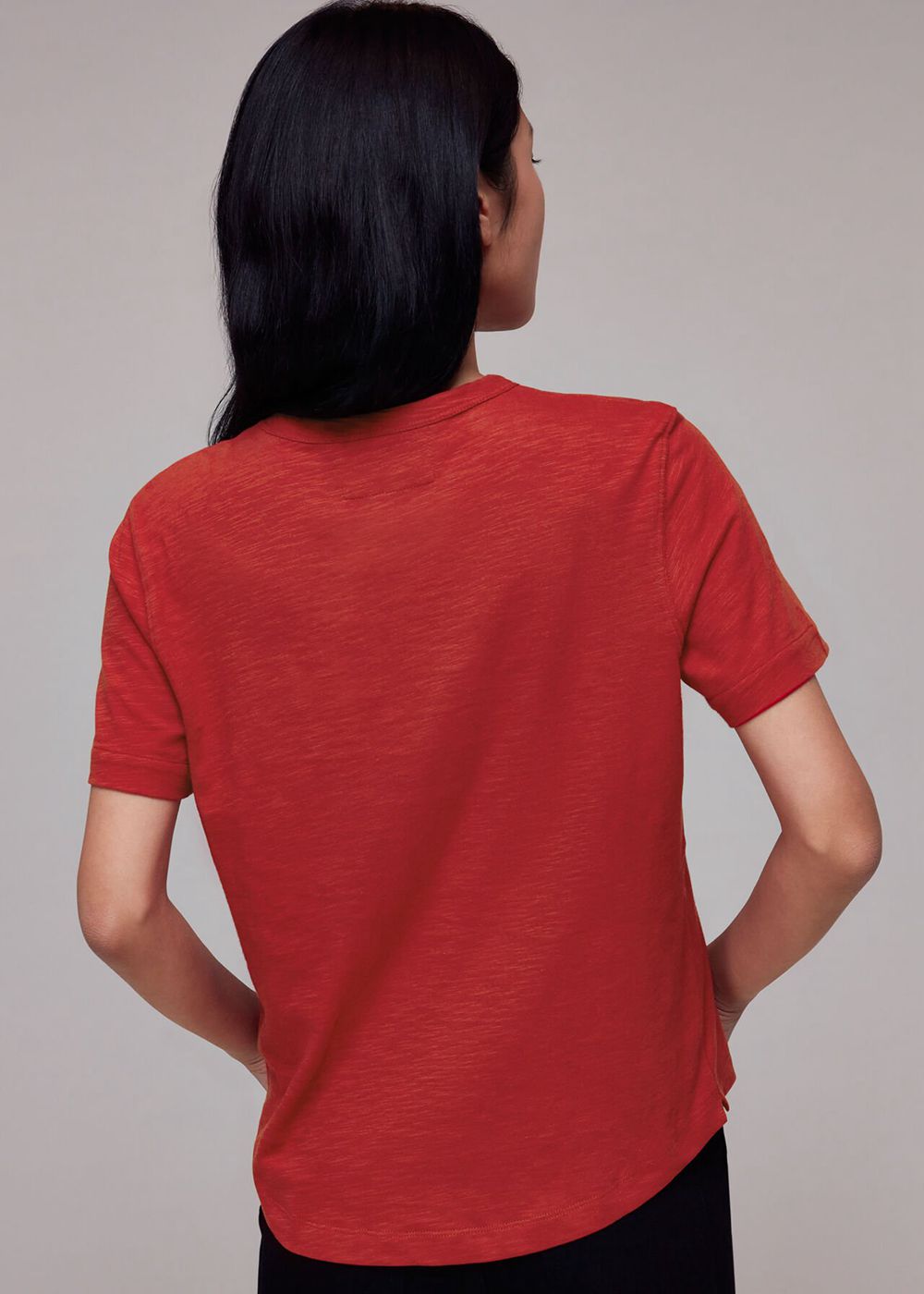 Whistles Emily Ultimate T-Shirt Red | US-90612BDUW