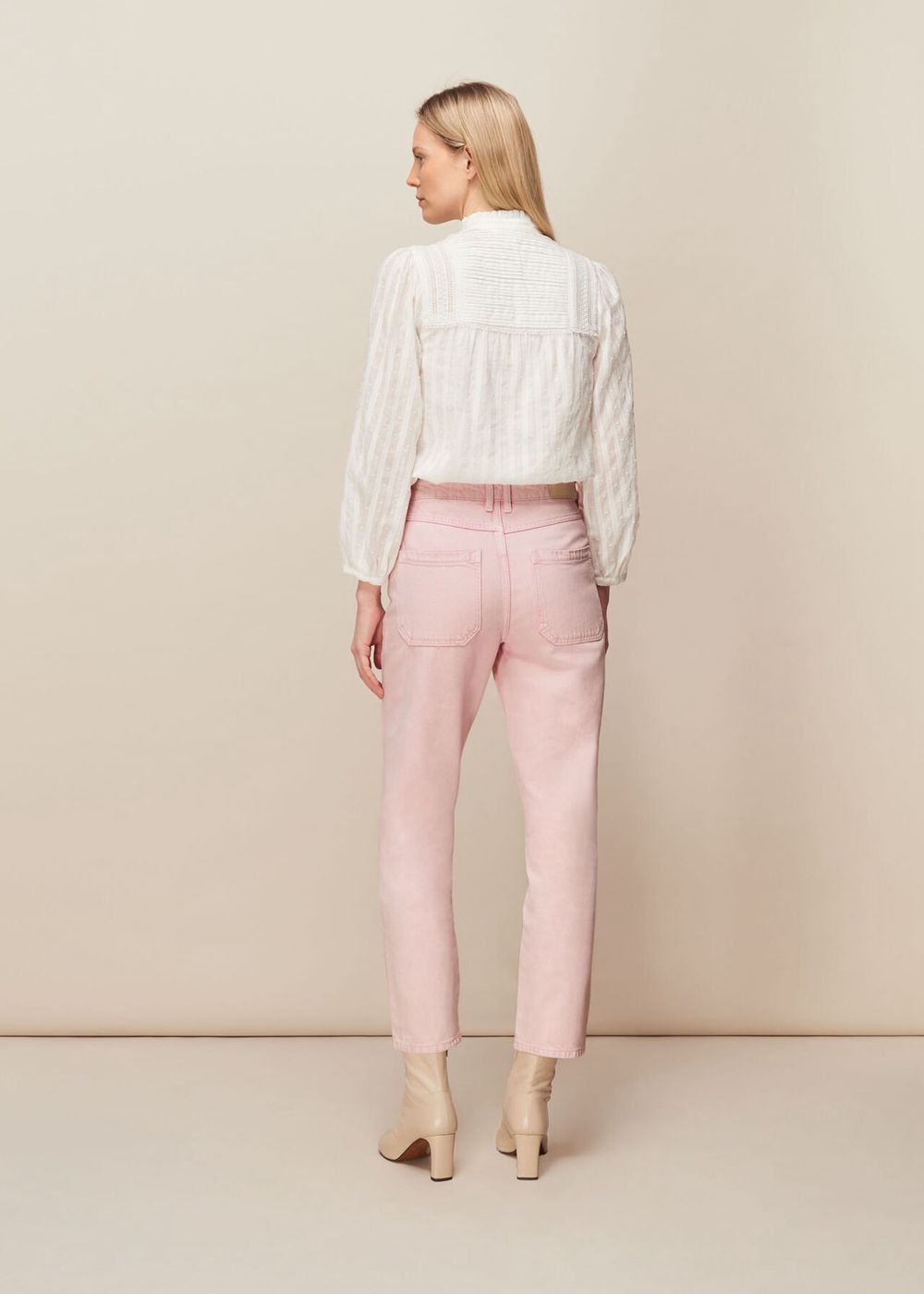 Whistles Emma Panelled Jeans Pink | US-39507LSYR