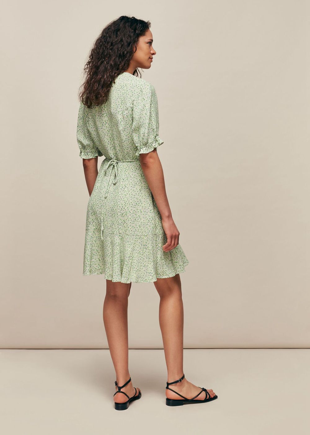 Whistles English Garden Wrap Dress Green / Multicolor | US-05942LCYE