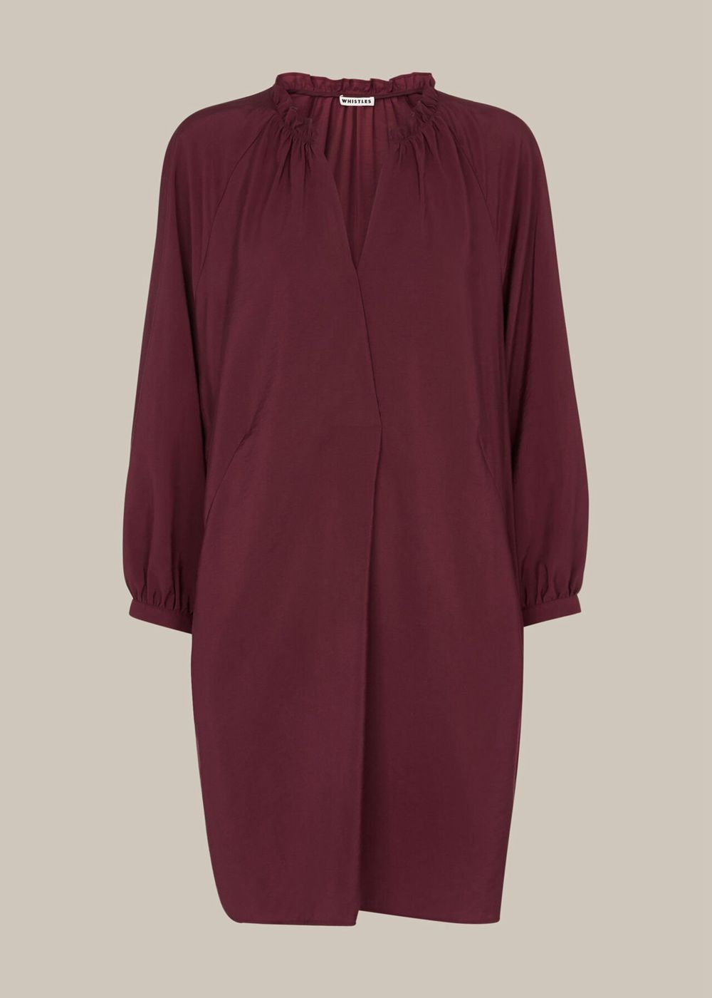 Whistles Enora Dress Burgundy | US-95316BIOQ