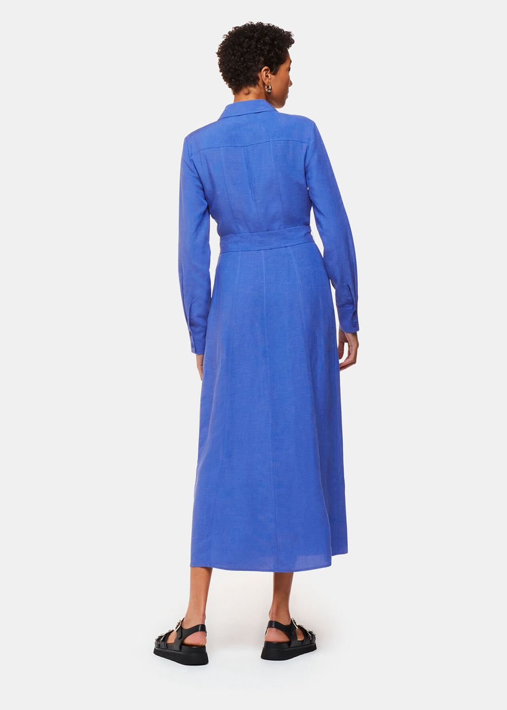 Whistles Estella Shirt Dress Blue | US-96341EGUM