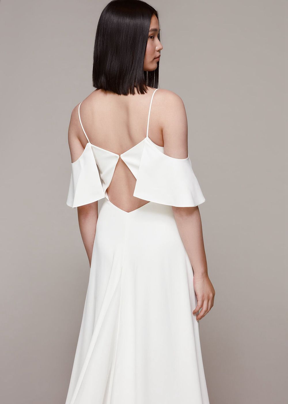 Whistles Esther Bardot Wedding Dress White | US-19365CSRJ