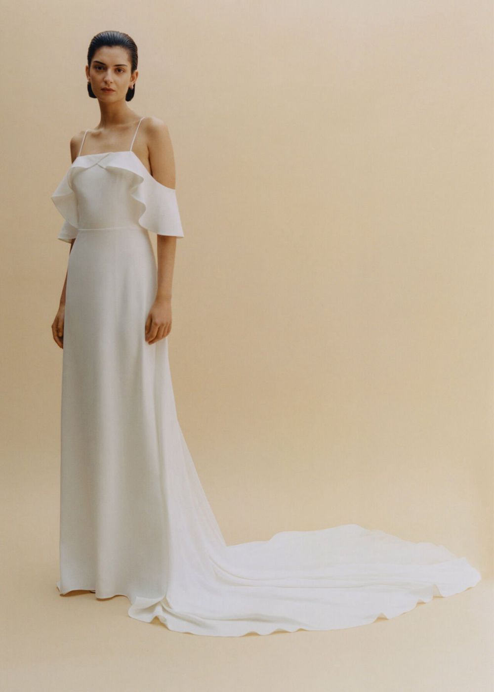 Whistles Esther Bardot Wedding Dress White | US-19365CSRJ