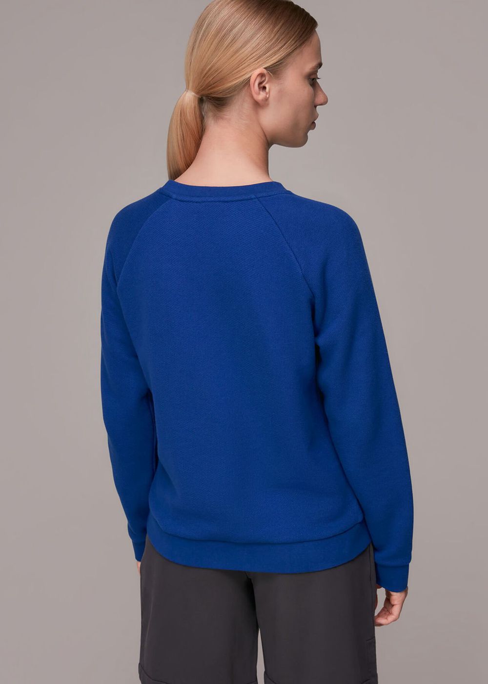 Whistles Ete Sweatshirt Blue | US-15329ALSP