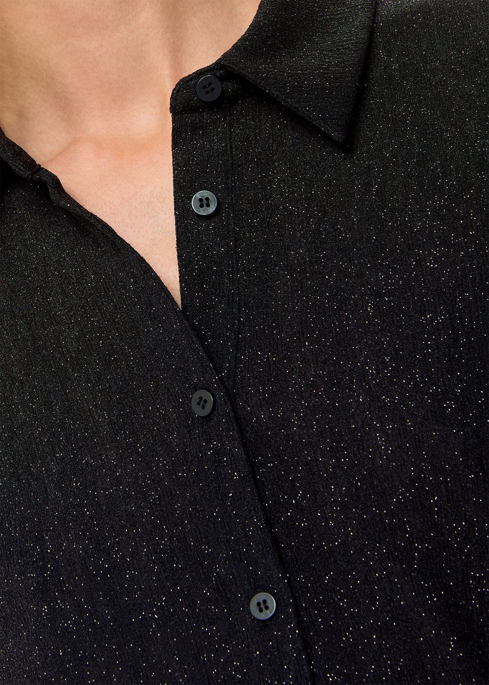 Whistles Eva Sparkle Shirts Black / Multicolor | US-96781BUDI