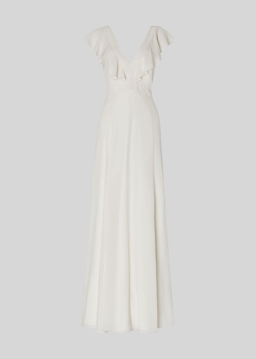 Whistles Eve Silk Wedding Dress White | US-82174MAYG