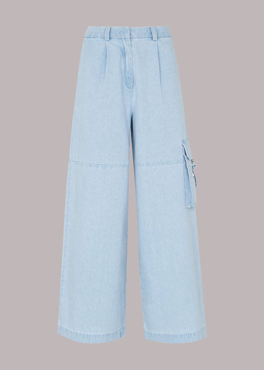 Whistles Evie Pull Leg Pants Blue | US-25768BCSY