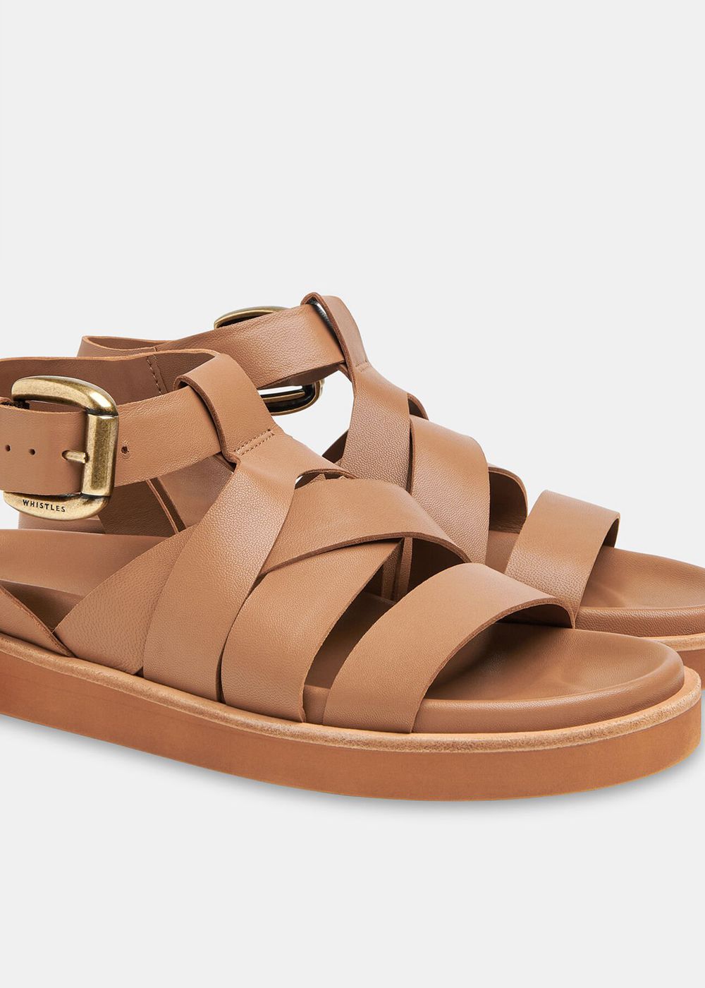 Whistles Ezra Strappy Sandals Brown | US-85930HOZQ