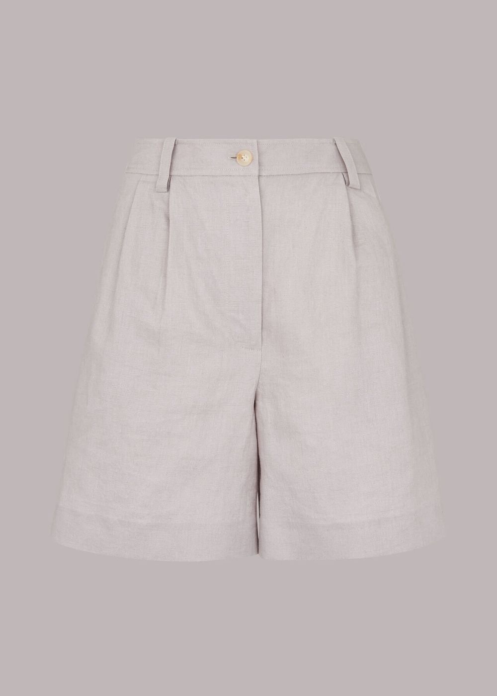 Whistles Farah Linen Shorts Grey | US-01952HLYC