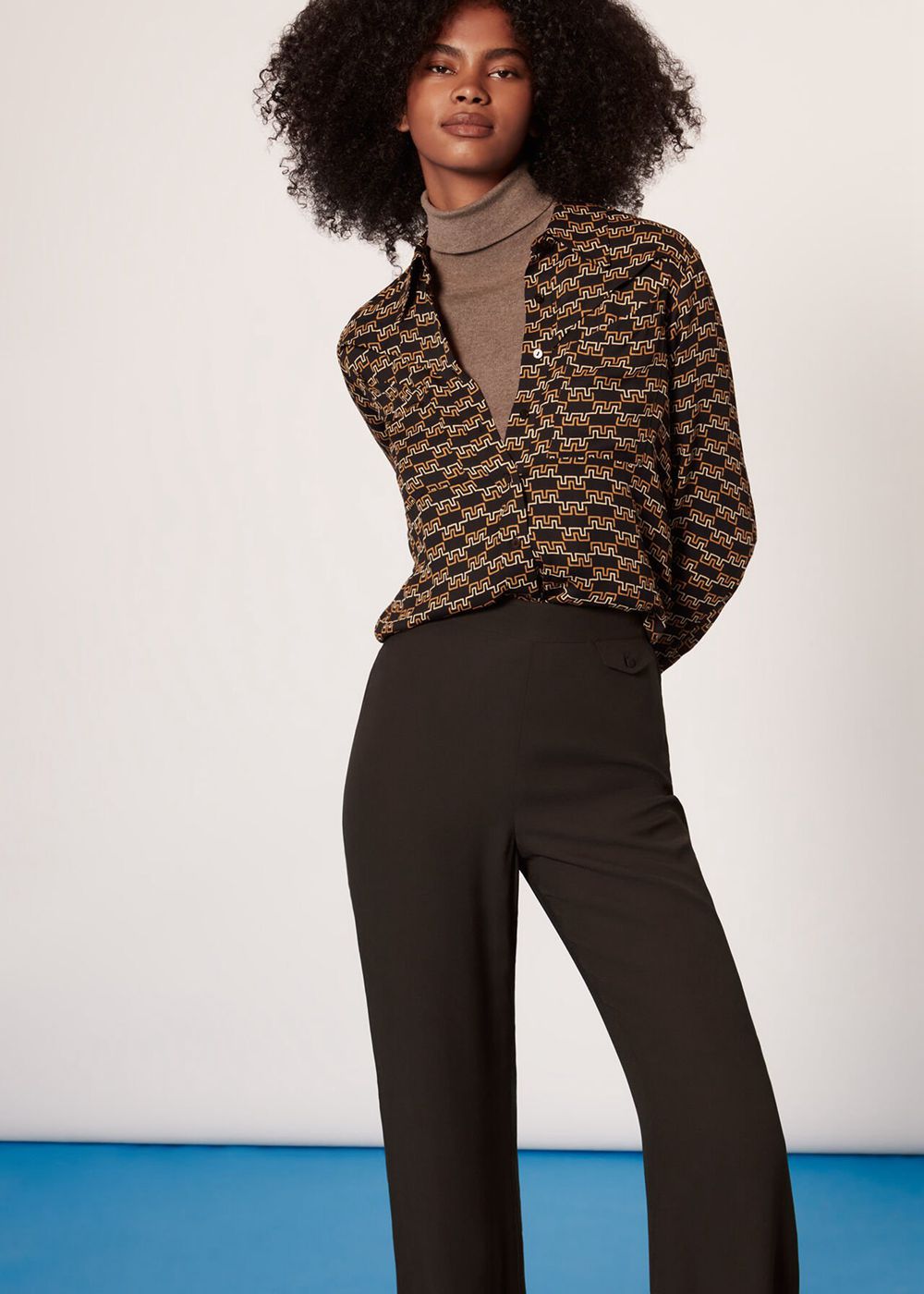 Whistles Farrah Slim Flare Pants Chocolate | US-54710QFEO