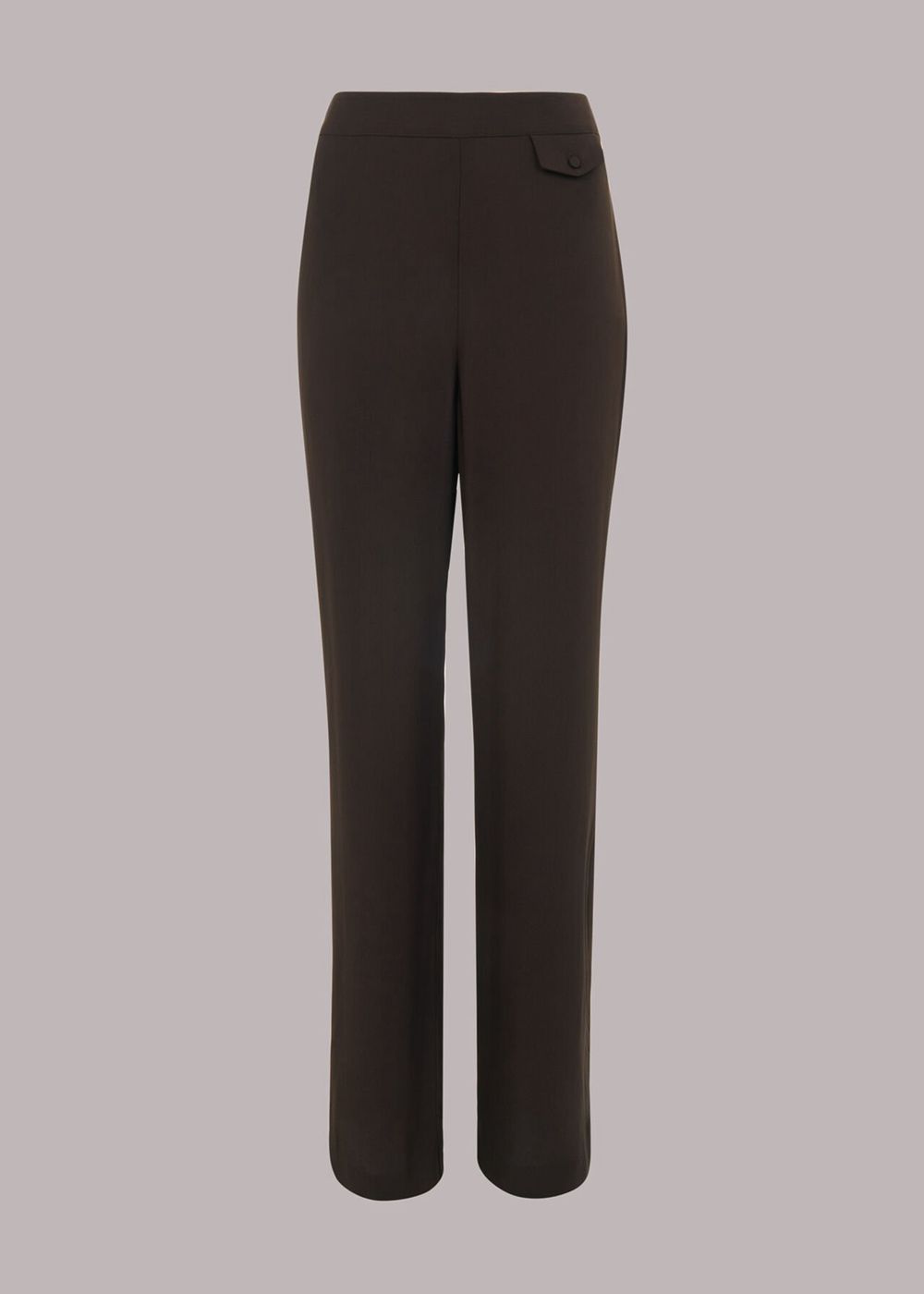 Whistles Farrah Slim Flare Pants Chocolate | US-54710QFEO