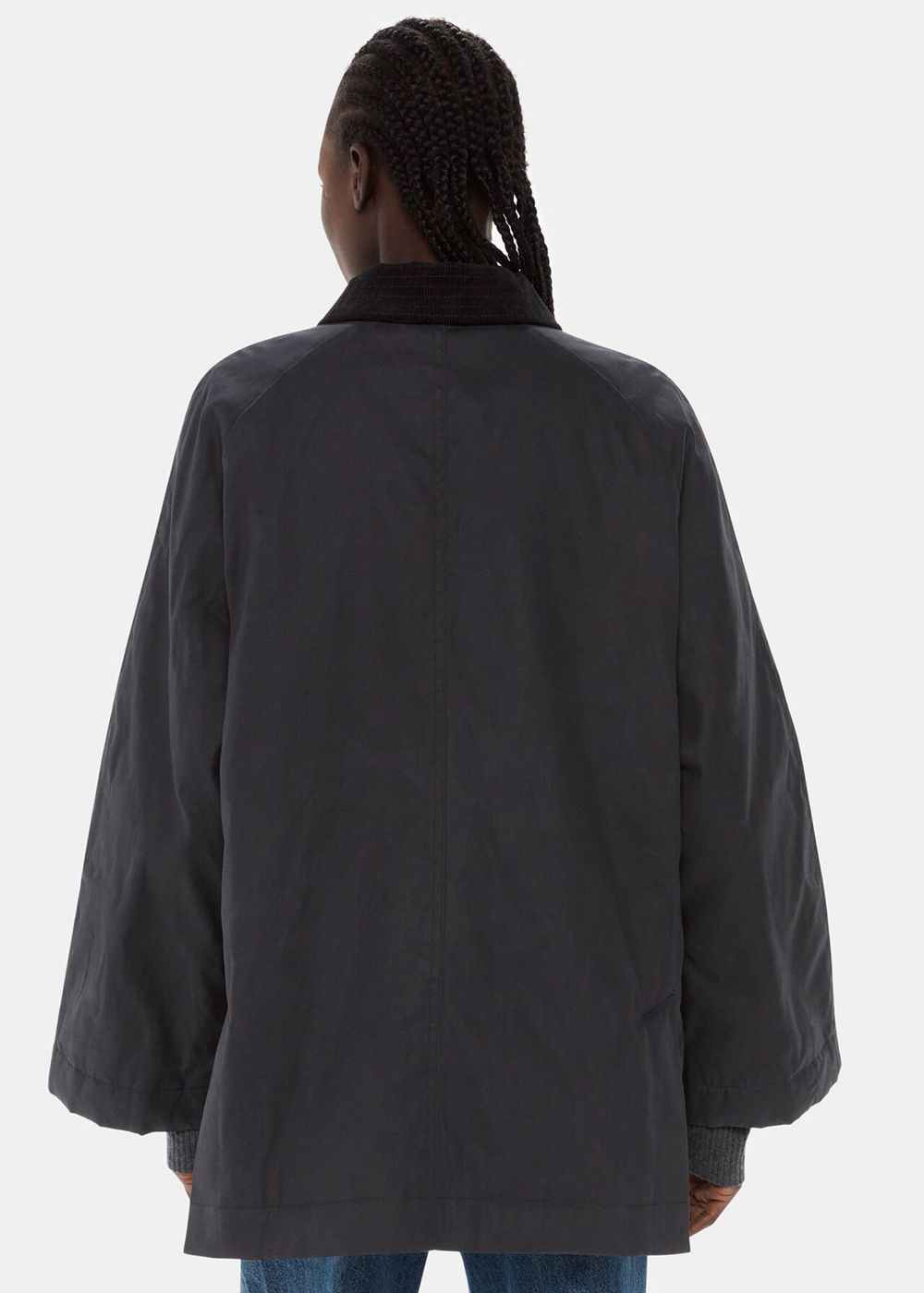 Whistles Fern Waxed Jacket Black | US-16845GCBA