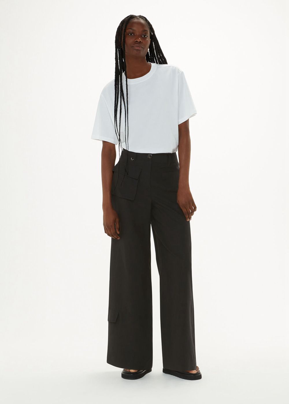 Whistles Flora Pocket Detail Pants Black | US-17263NKXF