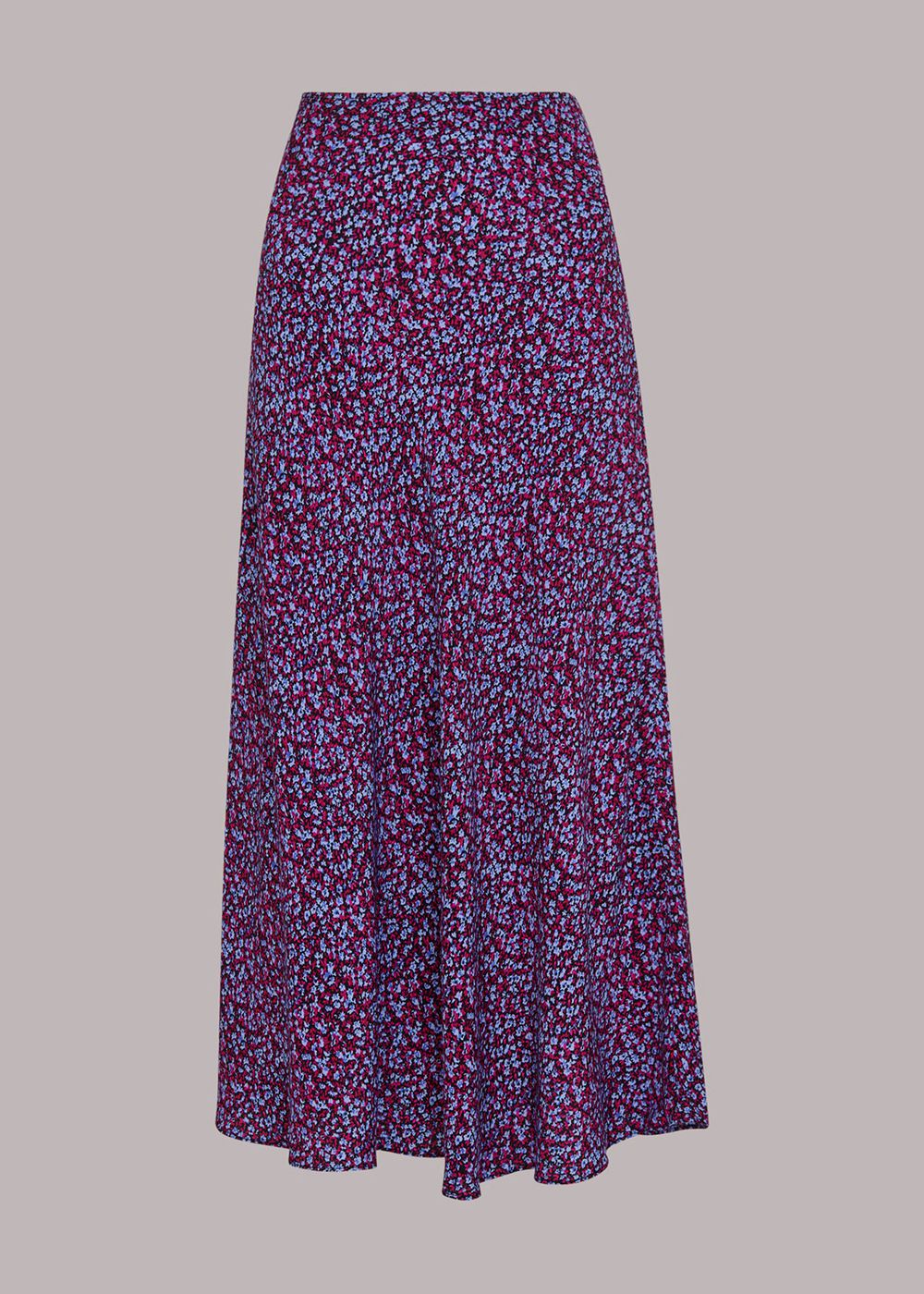 Whistles Floral Garden Bias Cut Skirts Purple / Multicolor | US-78206KNJT