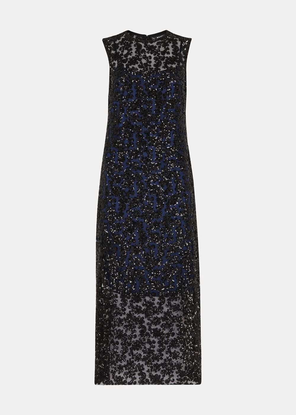 Whistles Floral Sequin Lyra Dress Black / Multicolor | US-02817EOIM