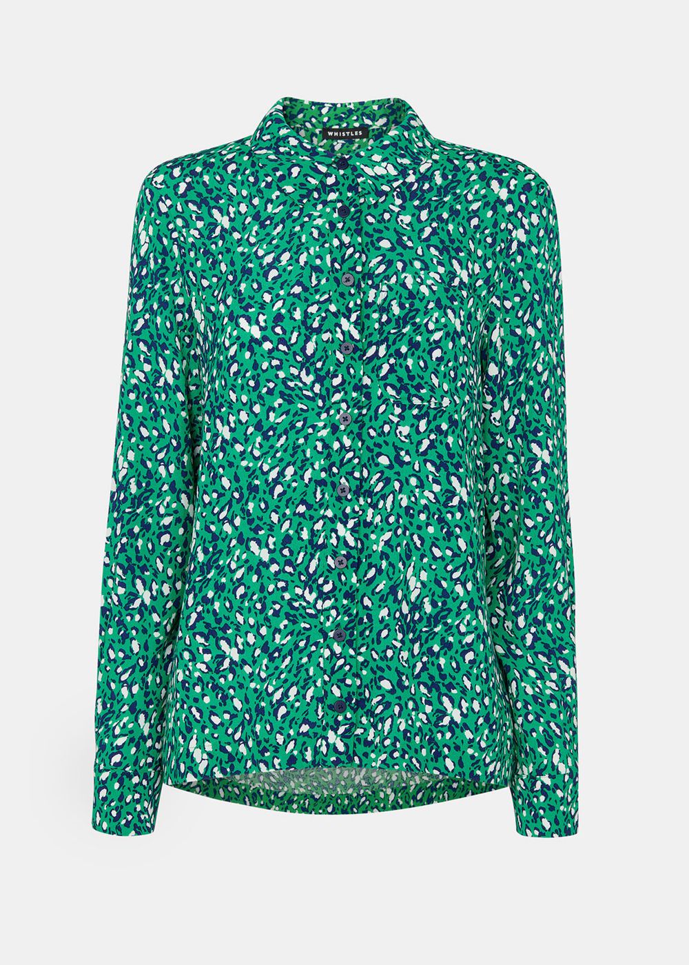 Whistles Flowing Leopard Print Shirts Green / Multicolor | US-17894KFUS