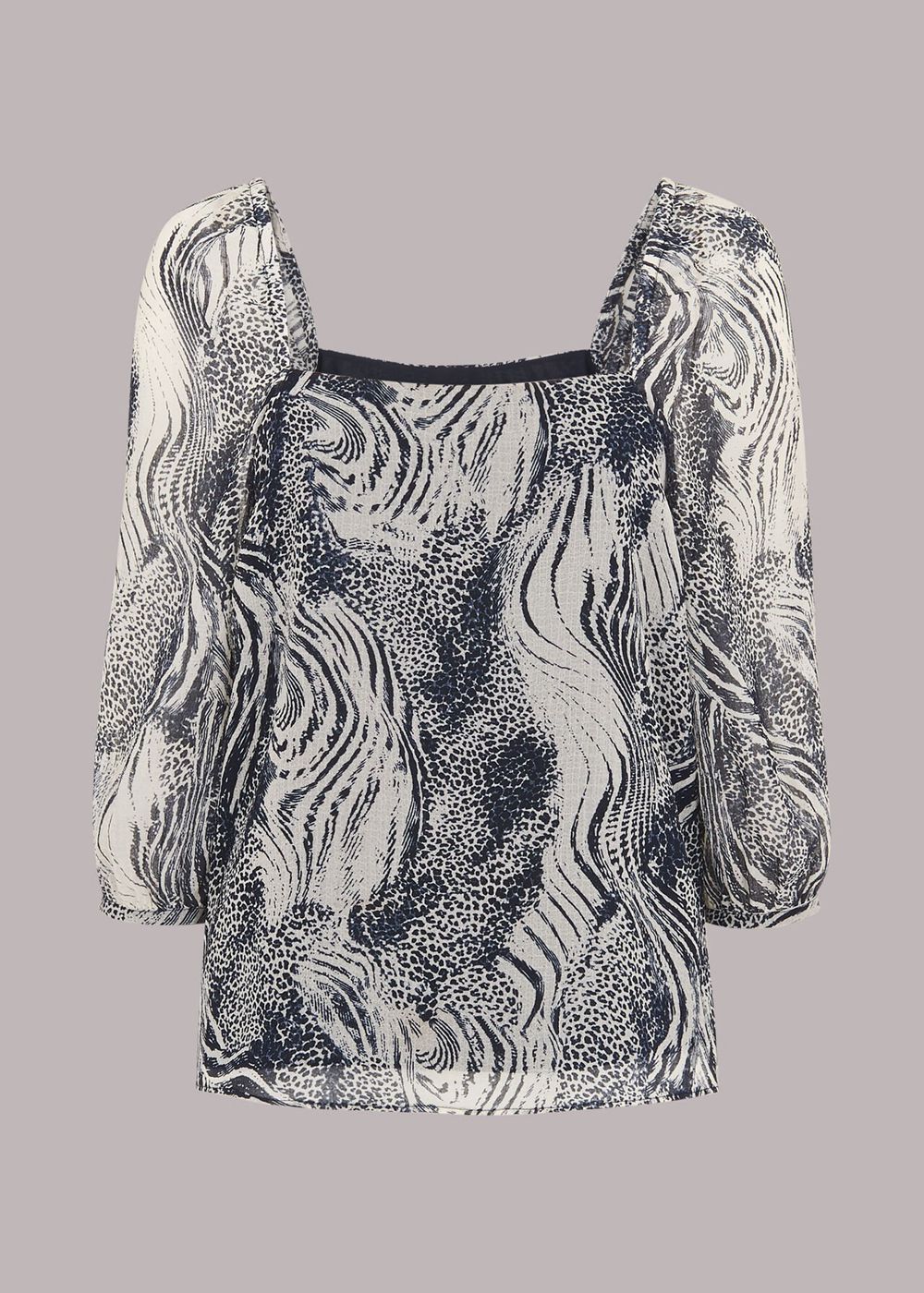 Whistles Flowing Tiger Blanche Top Multicolor | US-39186FYQX