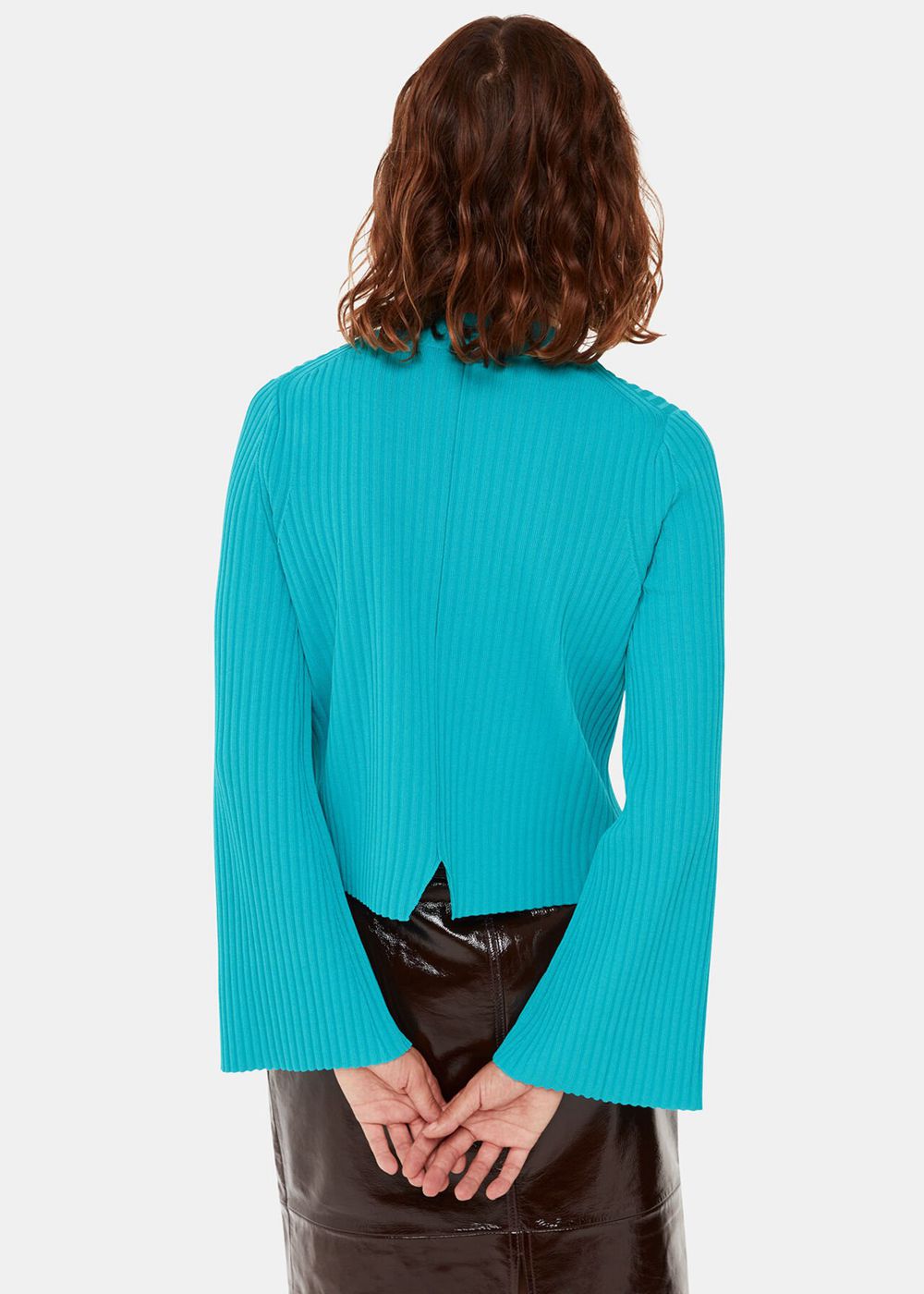 Whistles Fluted Sleeve Knitwear Turquoise | US-15974OTMN