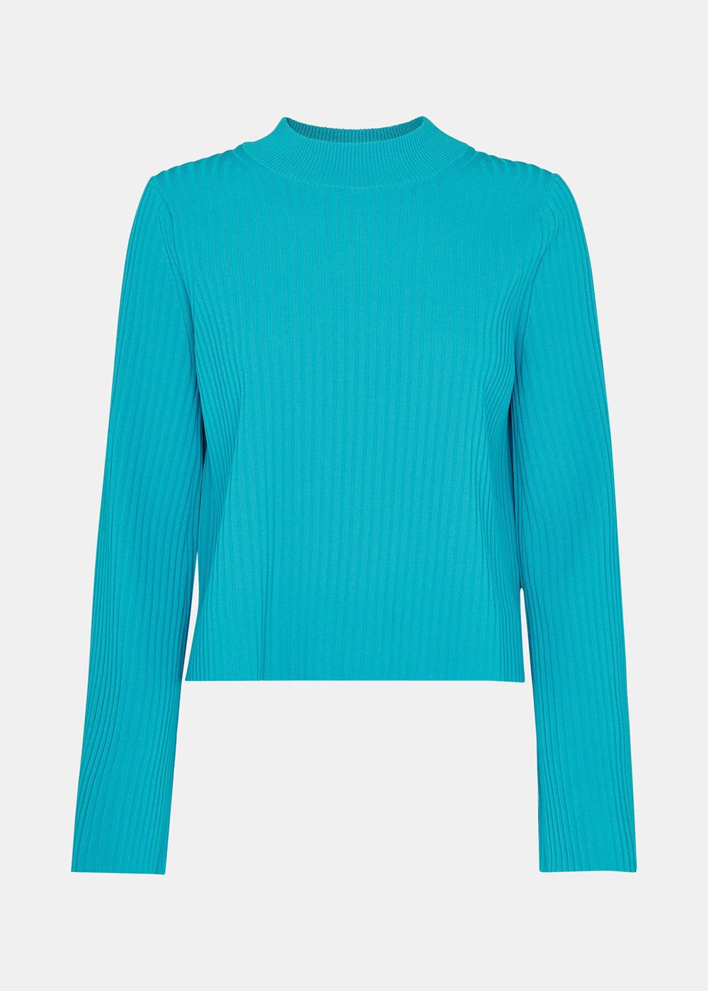 Whistles Fluted Sleeve Knitwear Turquoise | US-15974OTMN