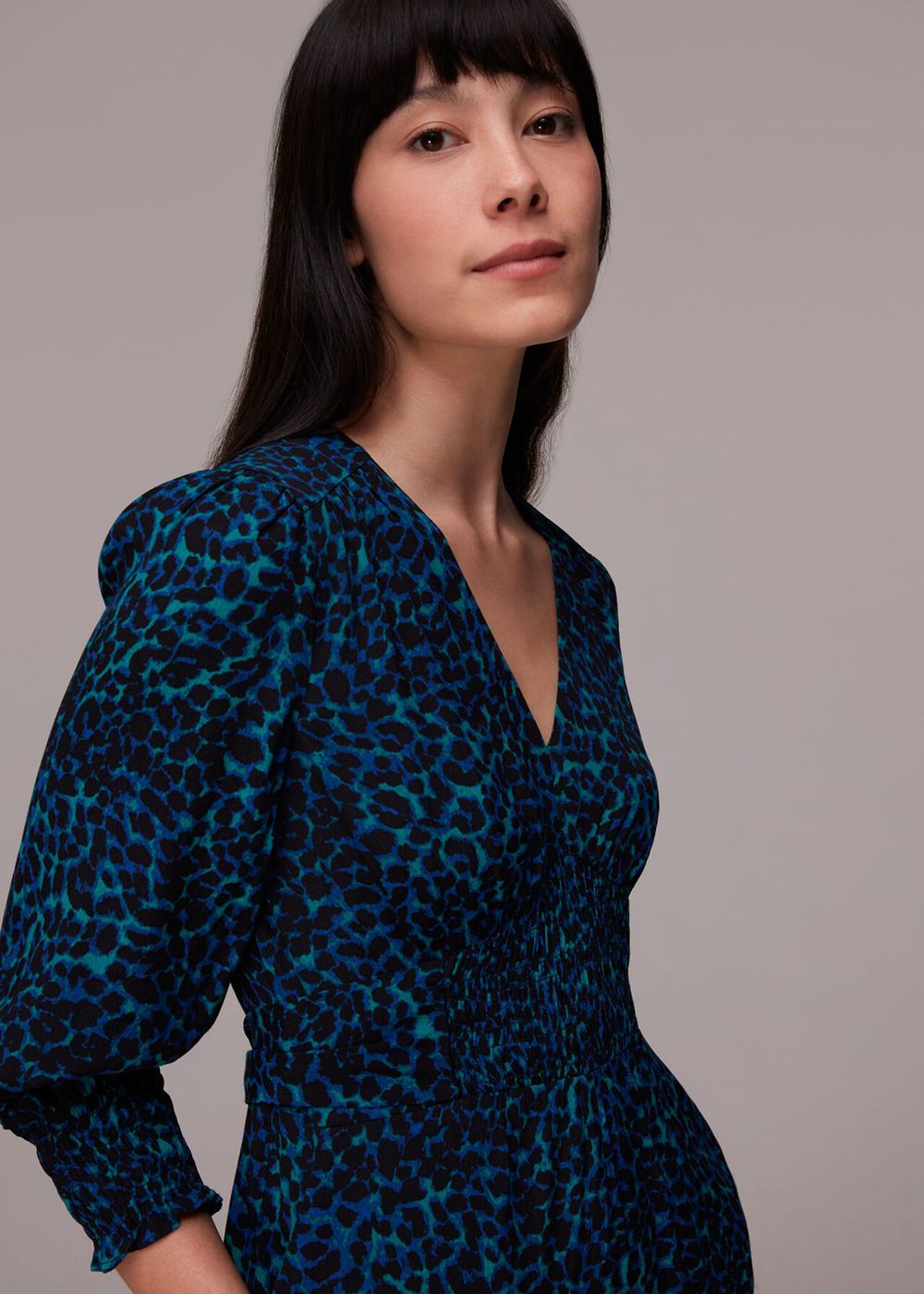 Whistles Forest Leopard Jumpsuit Turquoise / Multicolor | US-57684RZVP