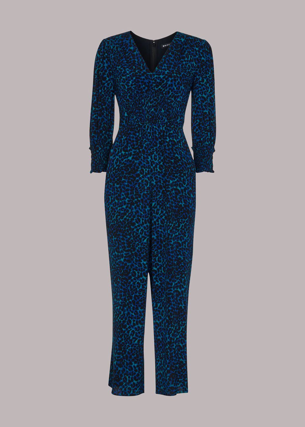 Whistles Forest Leopard Jumpsuit Turquoise / Multicolor | US-57684RZVP