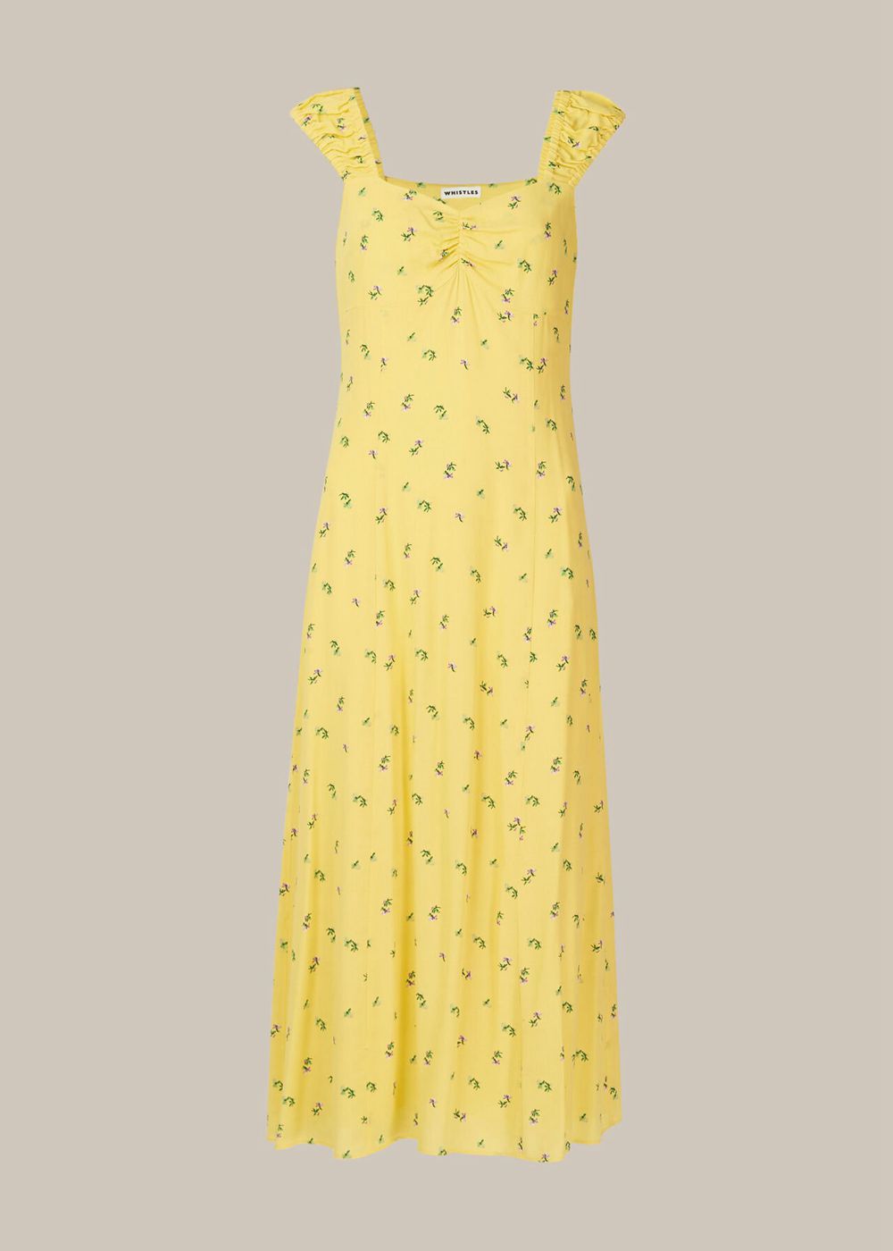 Whistles Forget Me Not Print Dress Yellow / Multicolor | US-60915YTON