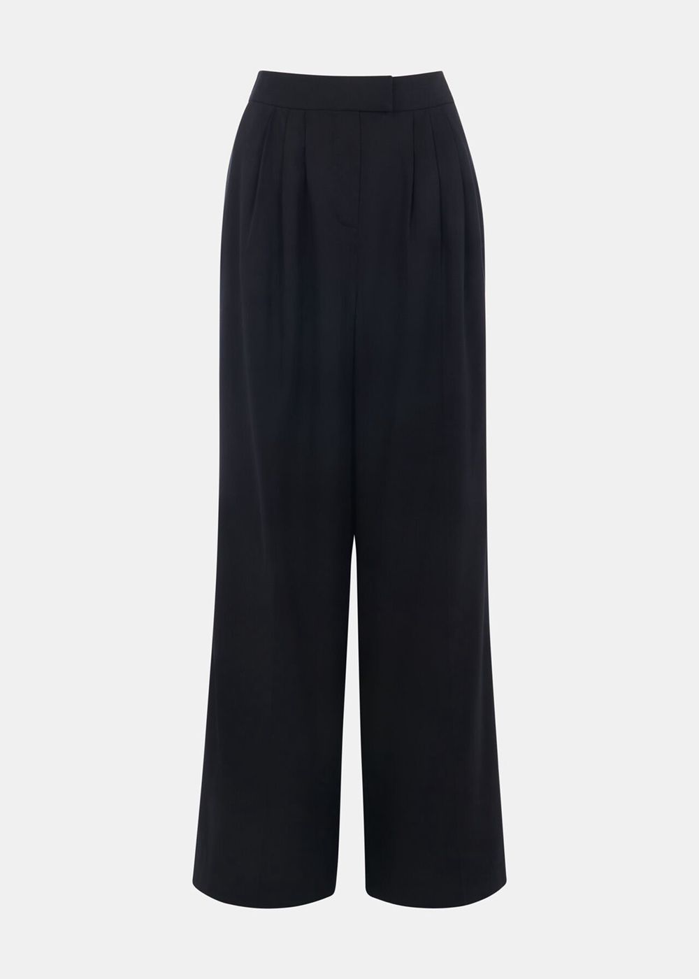 Whistles Fran Pleat Pants Black | US-24059IPXZ