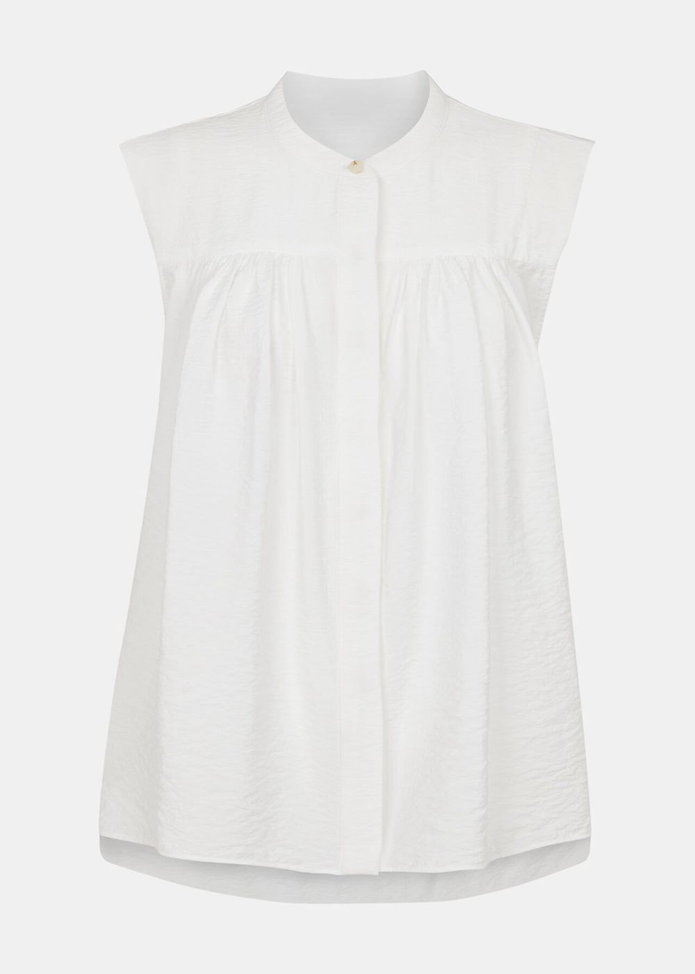 Whistles Frankie Sleeveless Blouse White | US-80179WQPJ