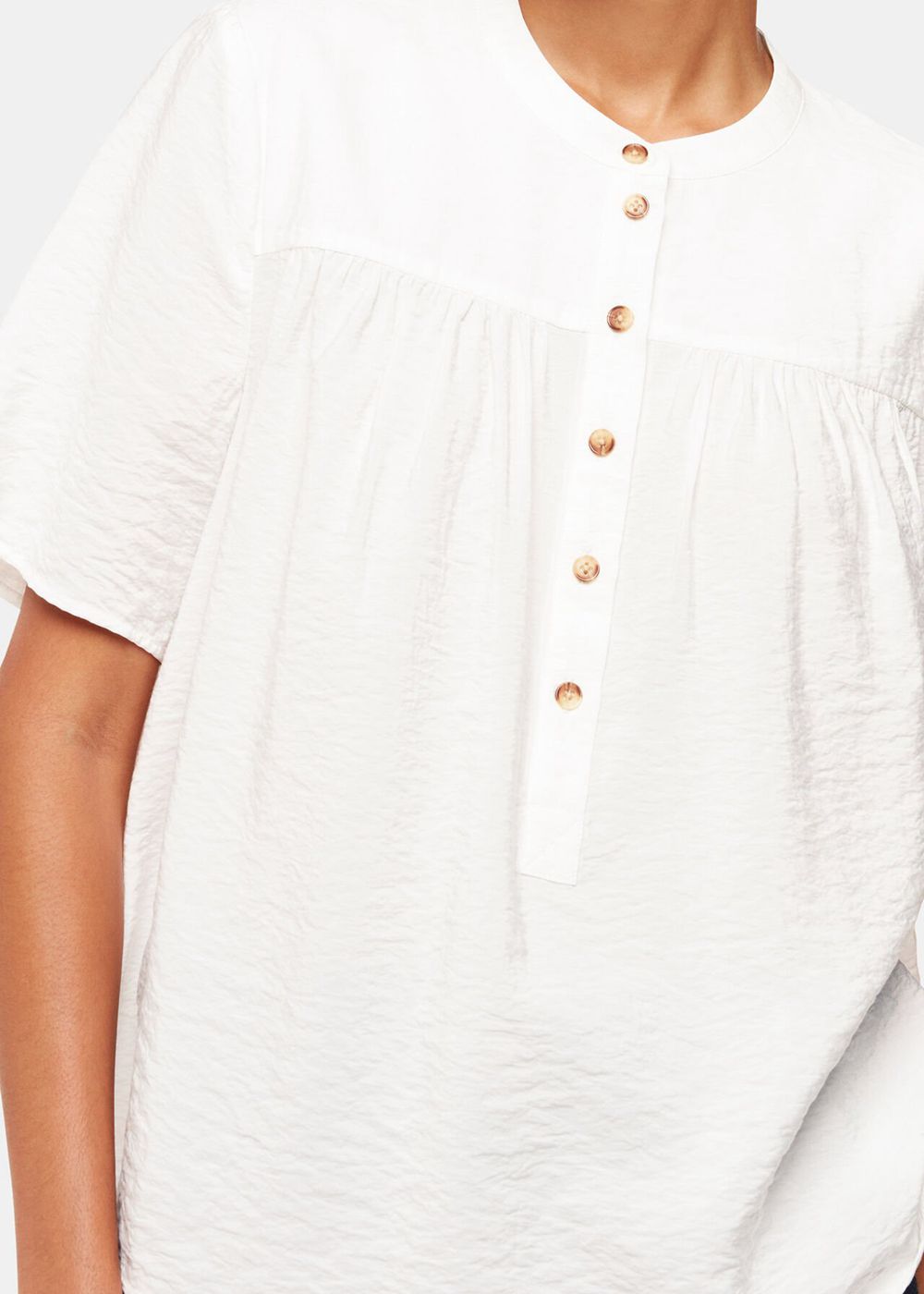 Whistles Freda Short Sleeve Top White | US-38549RPHT